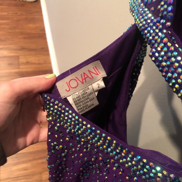 Jovani Purple 2-piece gown Size 2 - Picture 8 of 8